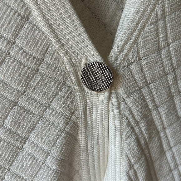 St John  One button Cream cardigan size M - Picture 5 of 6